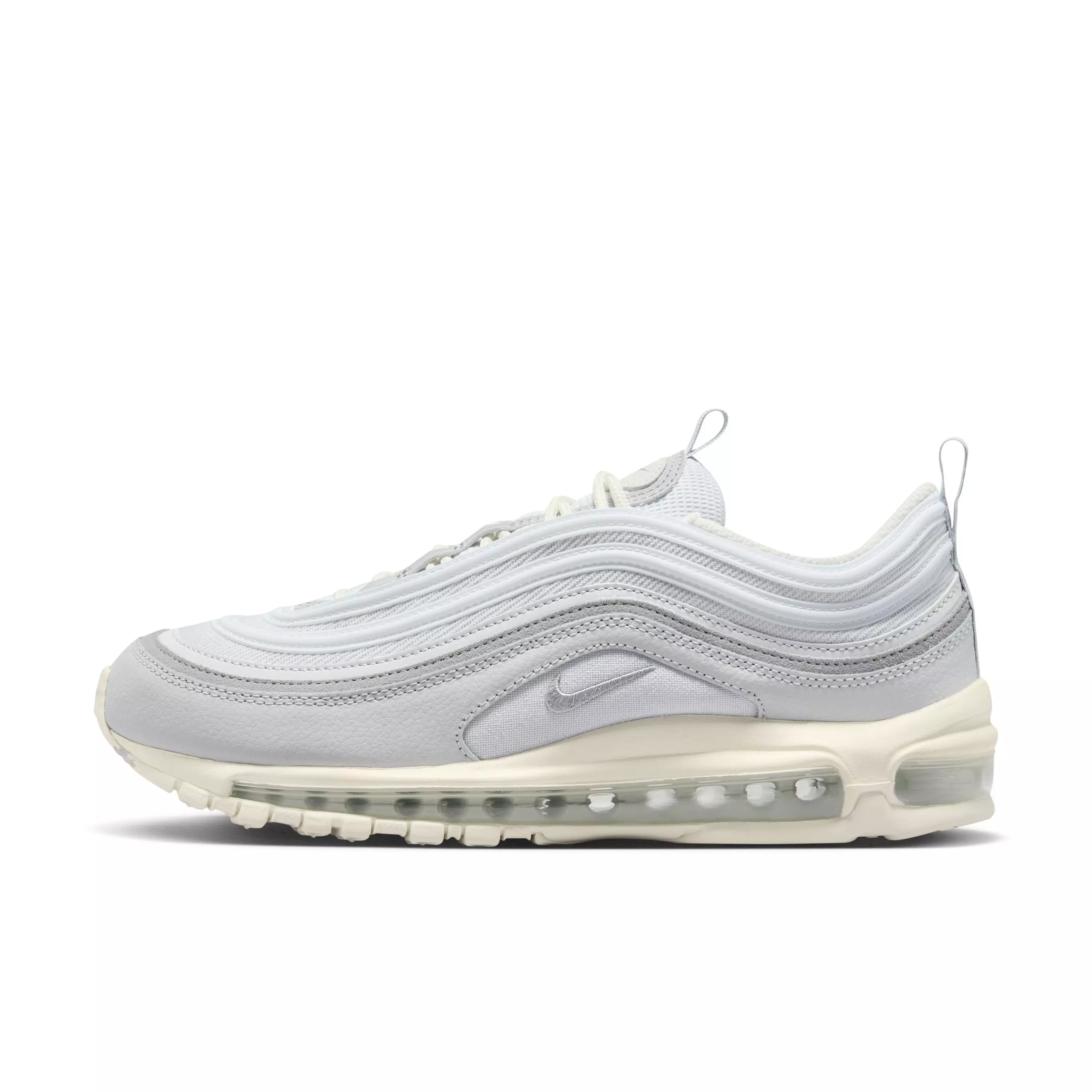 Nike Air Max 97 "Pure Platinum/Wolf Grey/Wolf Grey/Sail" Men's Shoe - PLATINUM/GREY/GREY/SAIL