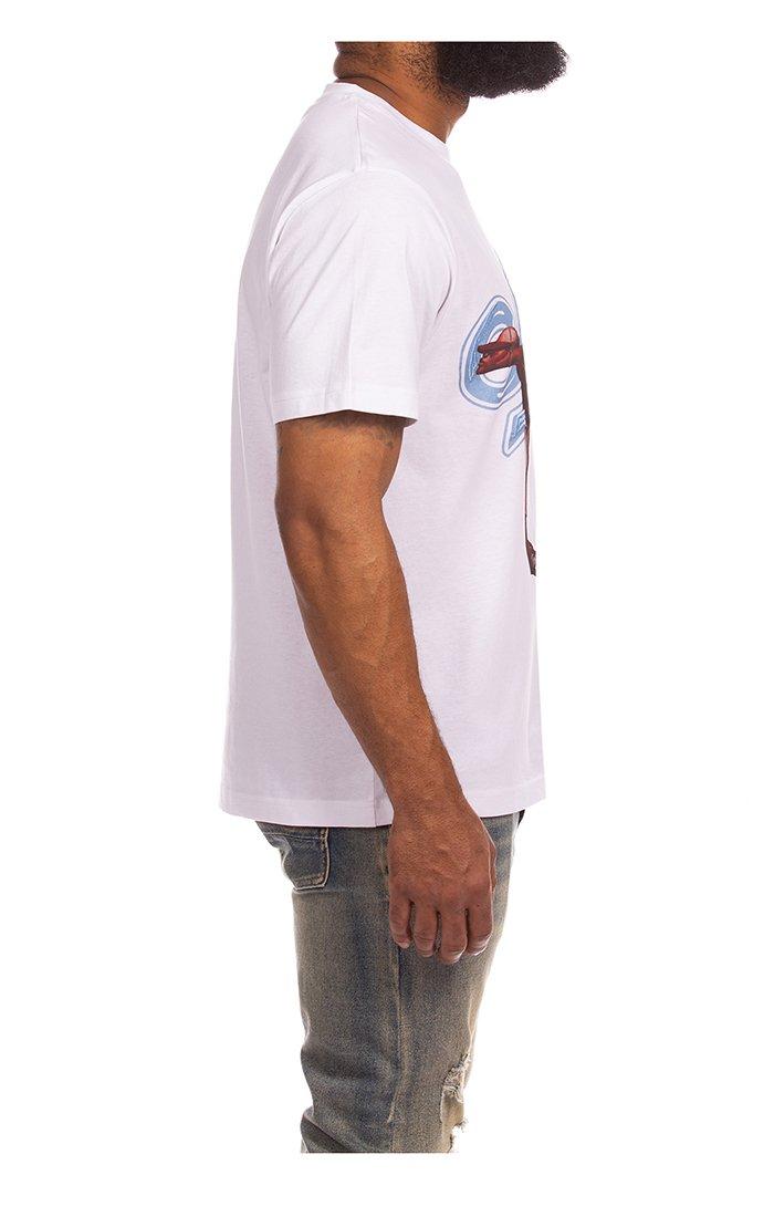 AKOO Men's No Hitter Short Sleeve Knit Tee - White - WHITE
