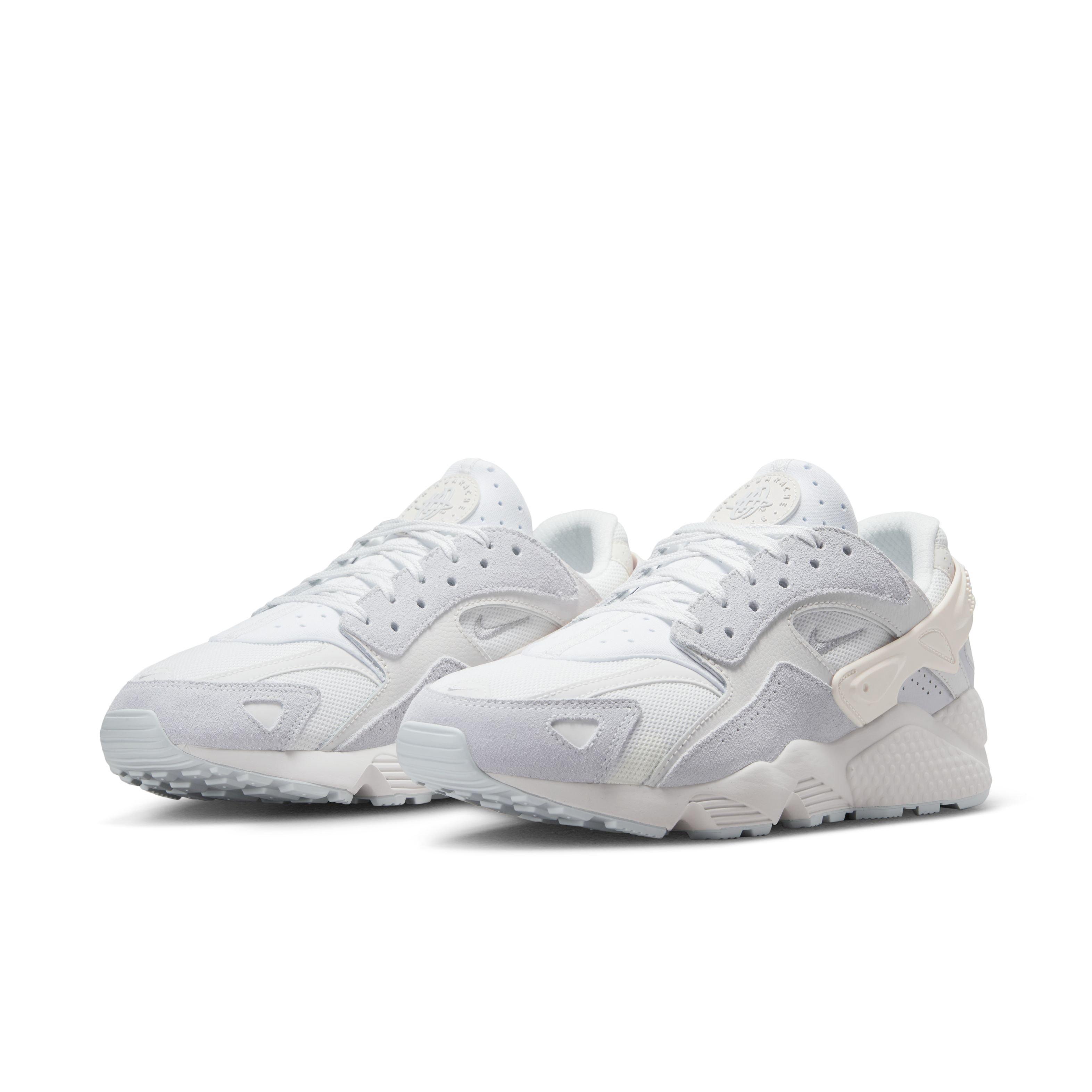 Nike Air Huarache Runner "Summit White/Metallic Silver/White" Men's Shoe - WHITE/SILVER Thumbnail View 4