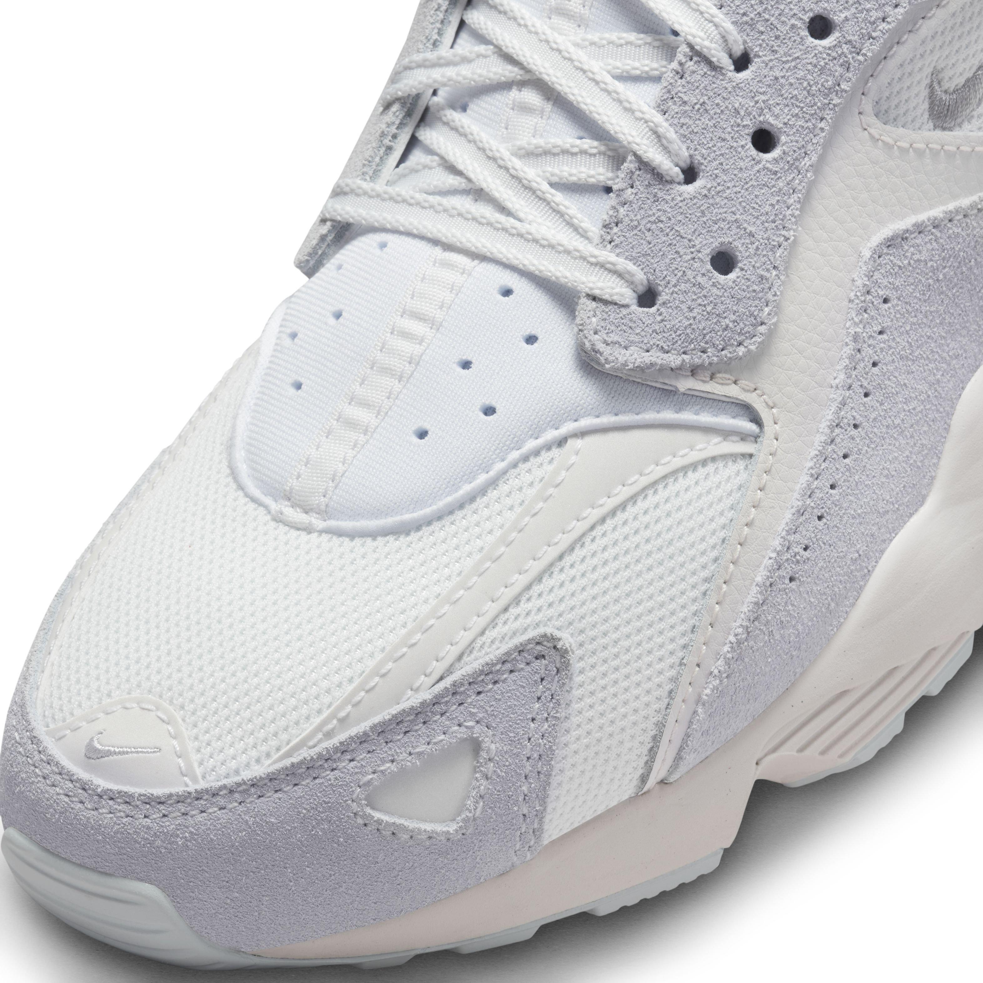 Nike Air Huarache Runner "Summit White/Metallic Silver/White" Men's Shoe - WHITE/SILVER Thumbnail View 6