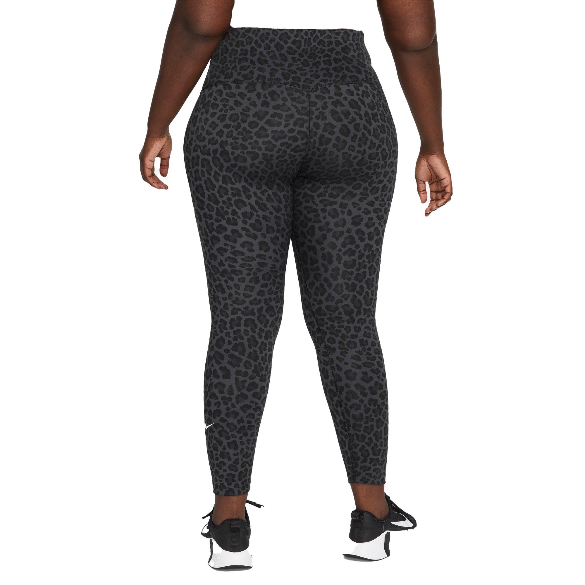 Women's Nike Dri-Fit One Mid-Rise All-Over Glitter Leopard Print