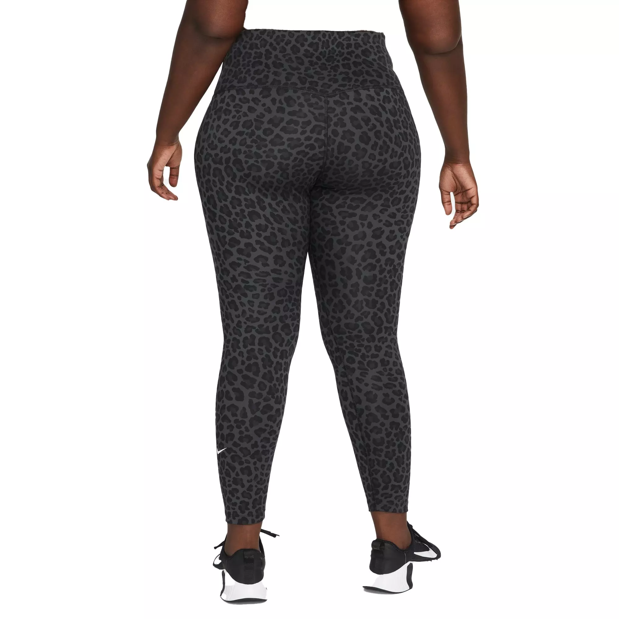 Nike Women's One Dri-FIT High-Rise Printed Leopard Leggings - GREY