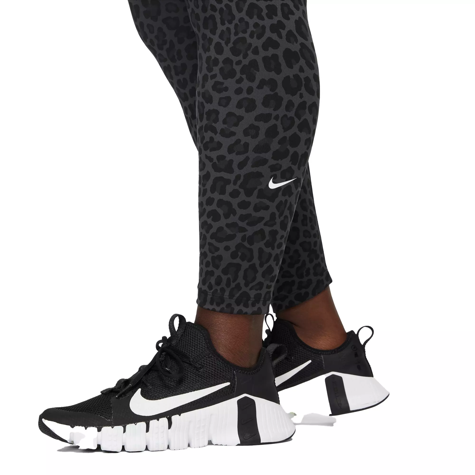 Nike Women's One Dri-FIT High-Rise Printed Leopard Leggings - GREY