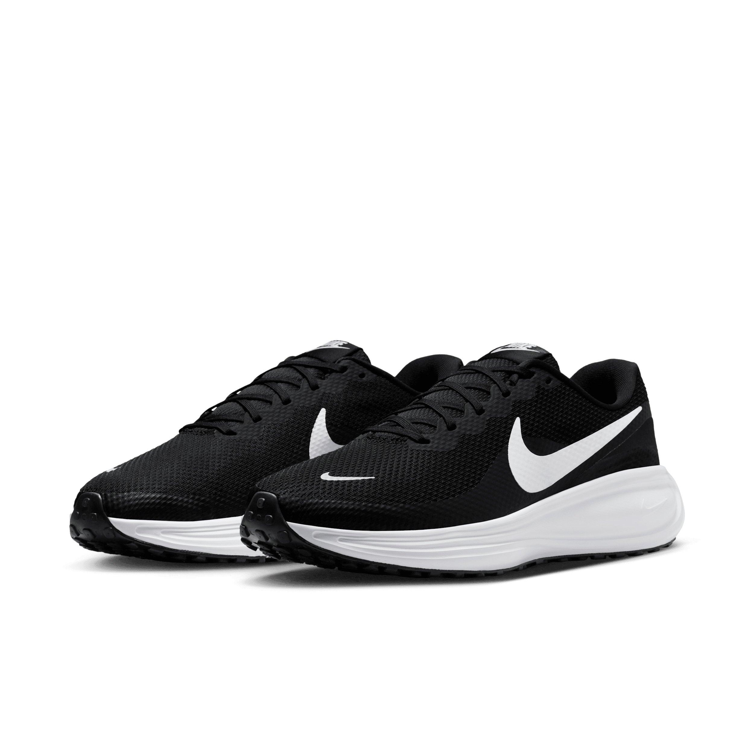 Nike Revolution 8 "Black/Black/White" Men's Wide Running Shoe - BLACK/BLACK/WHITE Thumbnail View 3