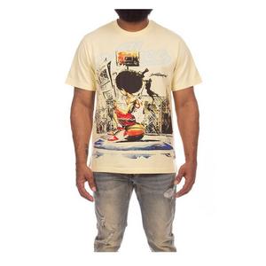 AKOO Men's Above The Rim Short Sleeve Knit Tee - Yellow - YELLOW