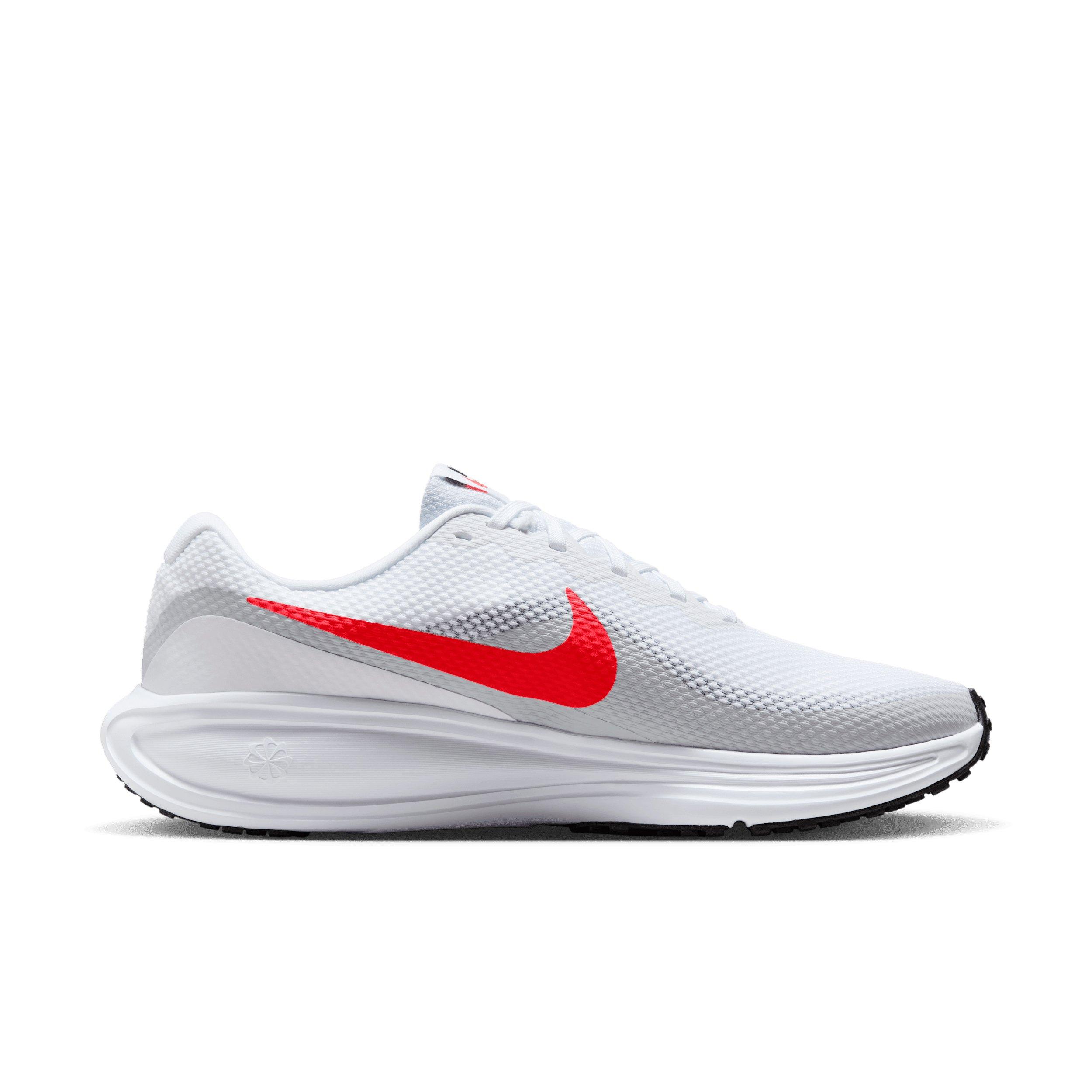 Nike Revolution 8 "White/Pure Platinum/Black/Bright Crimson" Men's Wide Running Shoe - WHITE/PLATINUM/BLACK/CRIMSON Thumbnail View 1