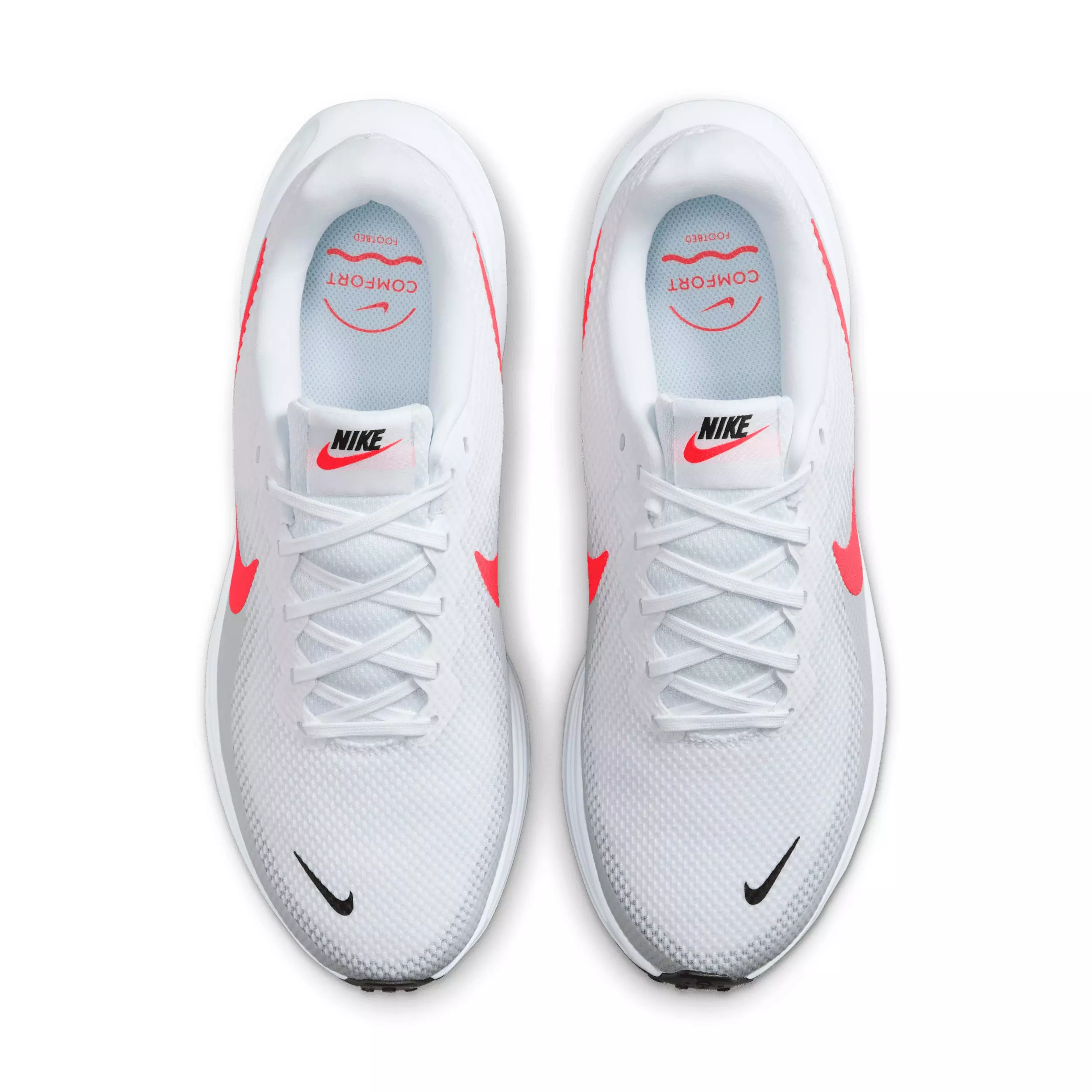 Nike Revolution 8 "White/Pure Platinum/Black/Bright Crimson" Men's Wide Running Shoe - WHITE/PLATINUM/BLACK/CRIMSON
