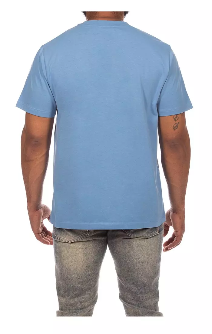 AKOO Men's No Limit Short Sleeve Knit Tee - Light Blue - LIGHT BLUE