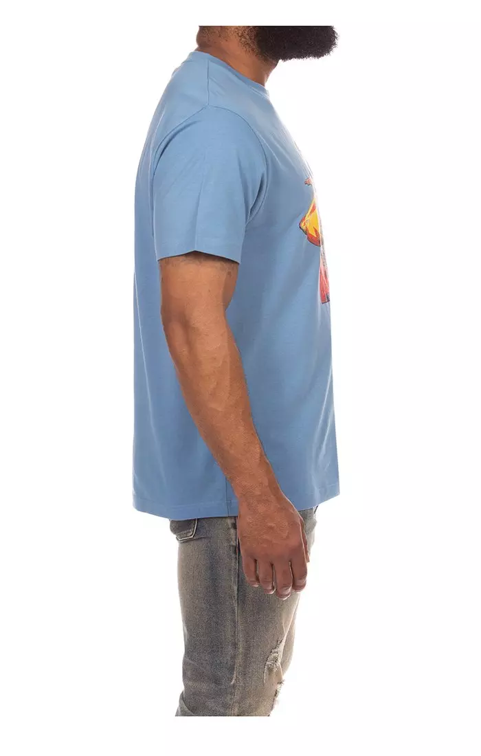 AKOO Men's No Limit Short Sleeve Knit Tee - Light Blue - LIGHT BLUE