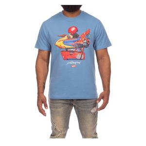 AKOO Men's No Limit Short Sleeve Knit Tee - Light Blue - LIGHT BLUE