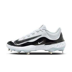 Nike Alpha Huarache Elite 4 Low "White/Black/Blue Tint/Pure Platinum" Men's Baseball Cleat