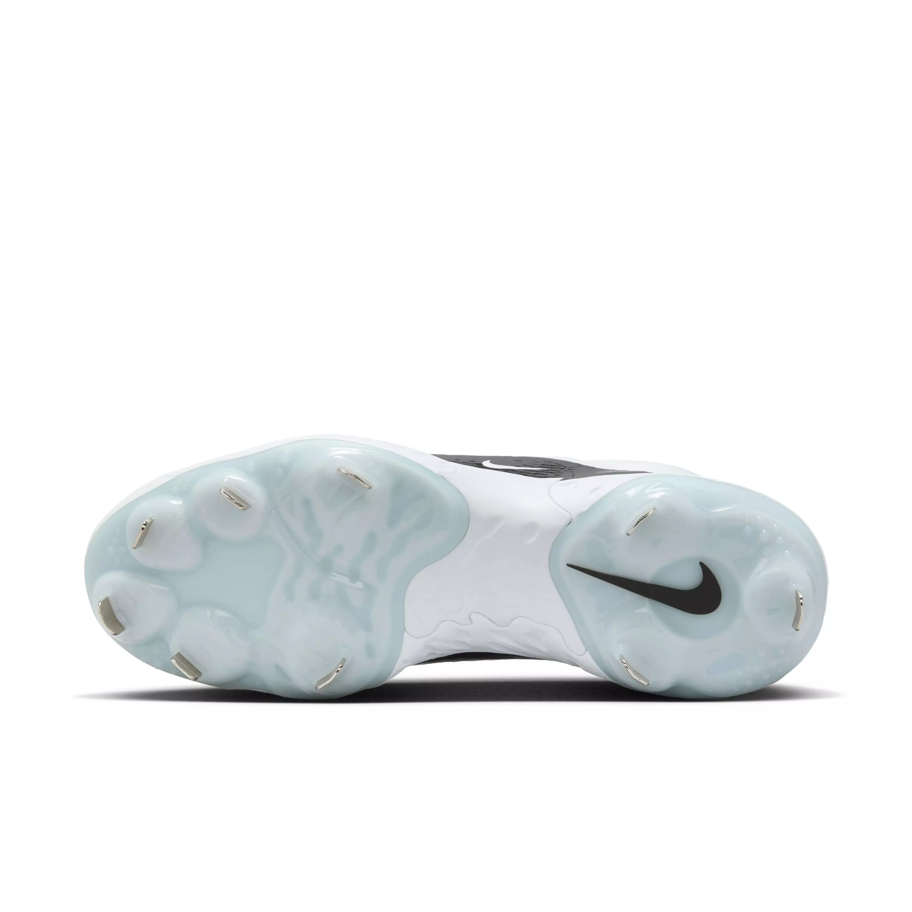 Nike Alpha Huarache Elite 4 Low "White/Black/Blue Tint/Pure Platinum" Men's Baseball Cleat - WHITE/BLACK/BLUE/PLATINUM