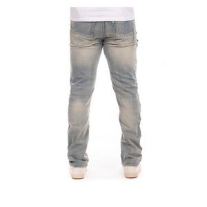 AKOO Men's Noble Light Blue Wash Denim Jeans - BLUE