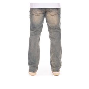 AKOO Men's Spike Medium Blue Wash Denim Jeans - BLUE