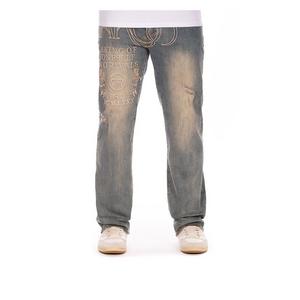 AKOO Men's Spike Medium Blue Wash Denim Jeans - BLUE