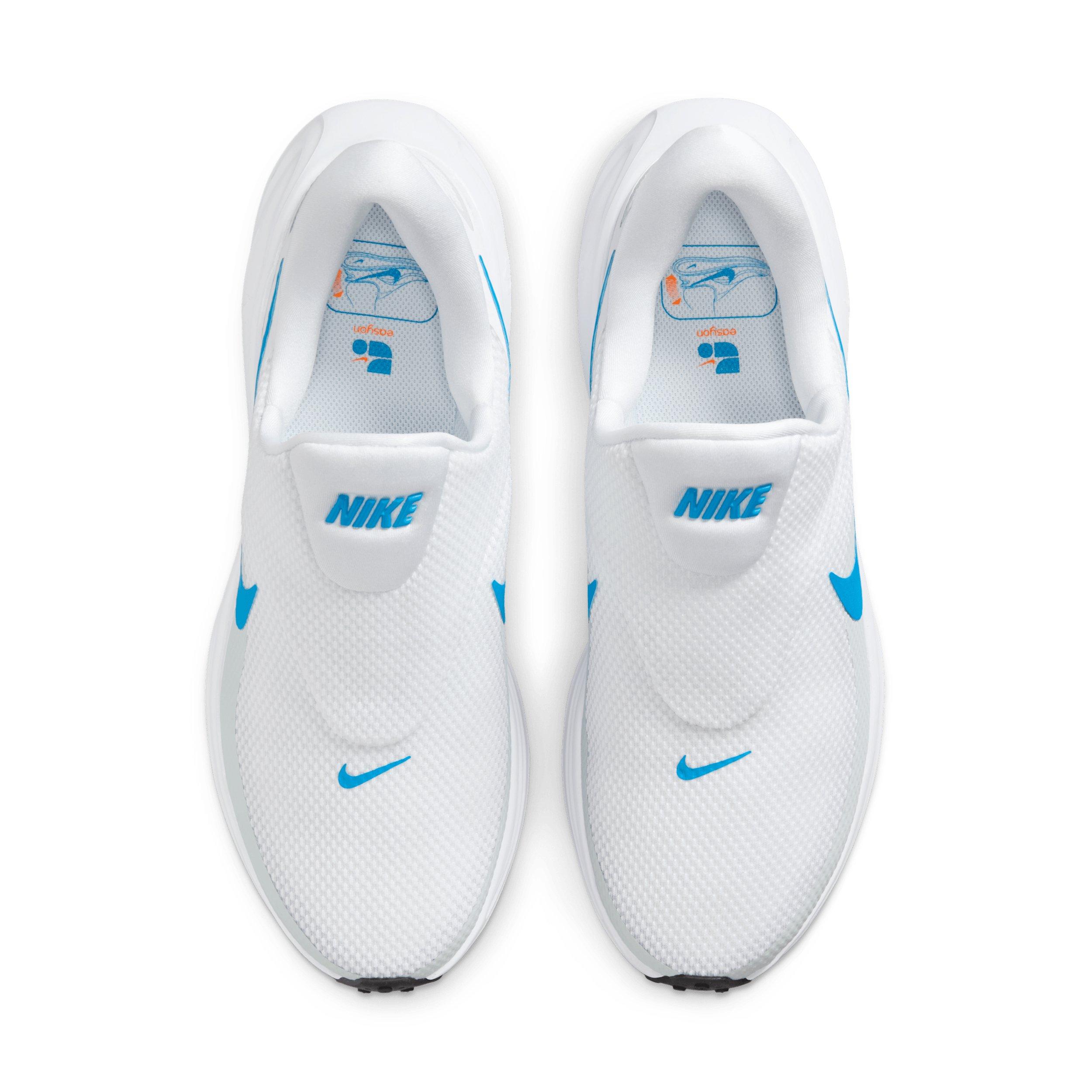 Nike Revolution 8 EasyOn "White/Pure Platinum/Black/Blue Hero" Men's Running Shoe - WHITE/PLATINUM/BLACK/BLUE Thumbnail View 4