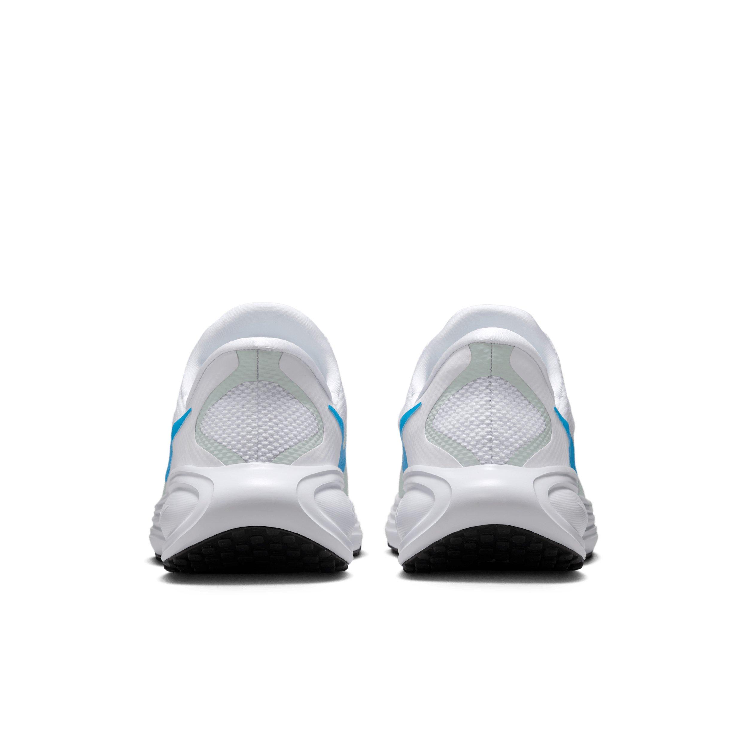 Nike Revolution 8 EasyOn "White/Pure Platinum/Black/Blue Hero" Men's Running Shoe - WHITE/PLATINUM/BLACK/BLUE Thumbnail View 5