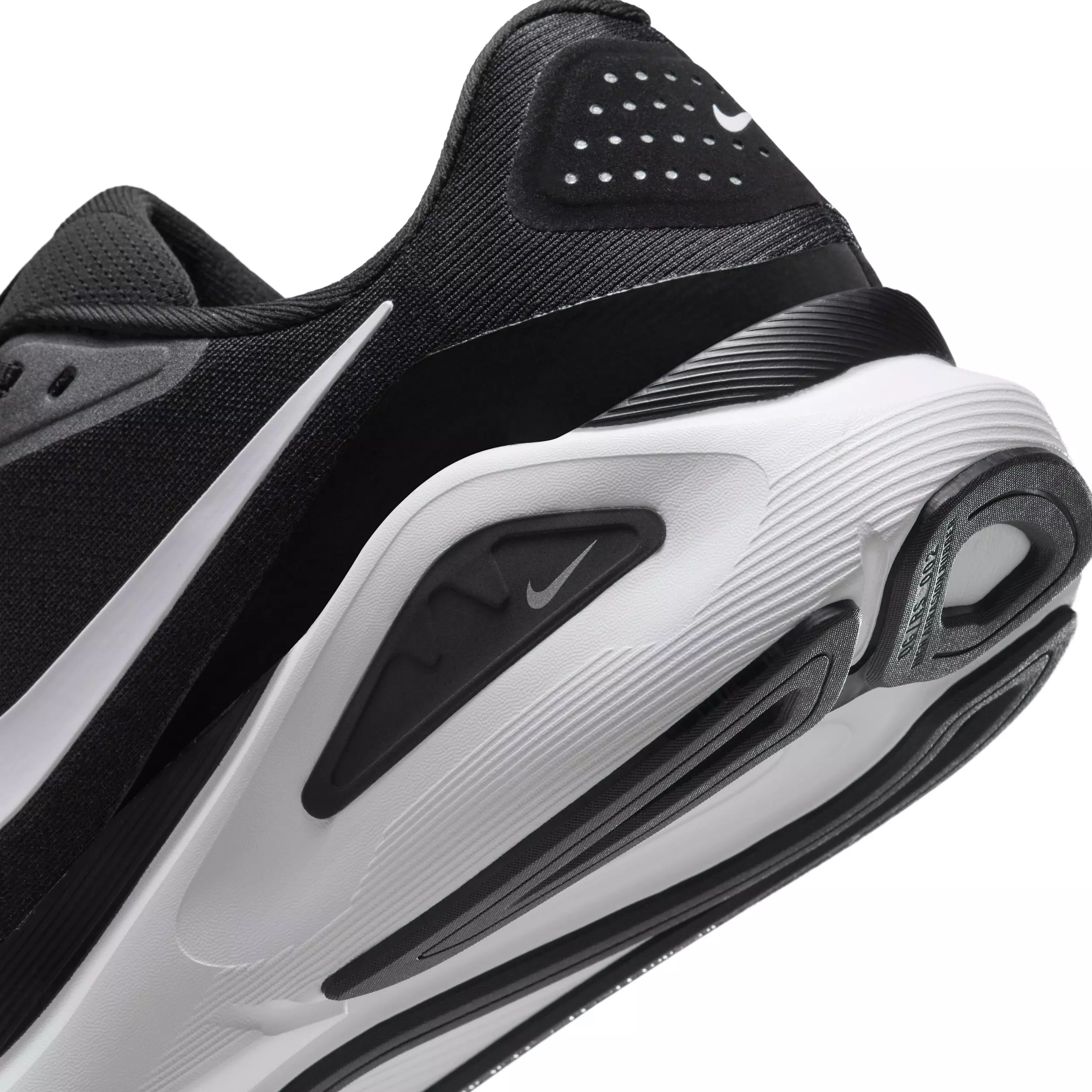 Nike Structure 26 "Black/Wolf Grey/Metallic Silver/White" Men's Wide Running Shoe - BLACK/GREY/SILVER/WHITE