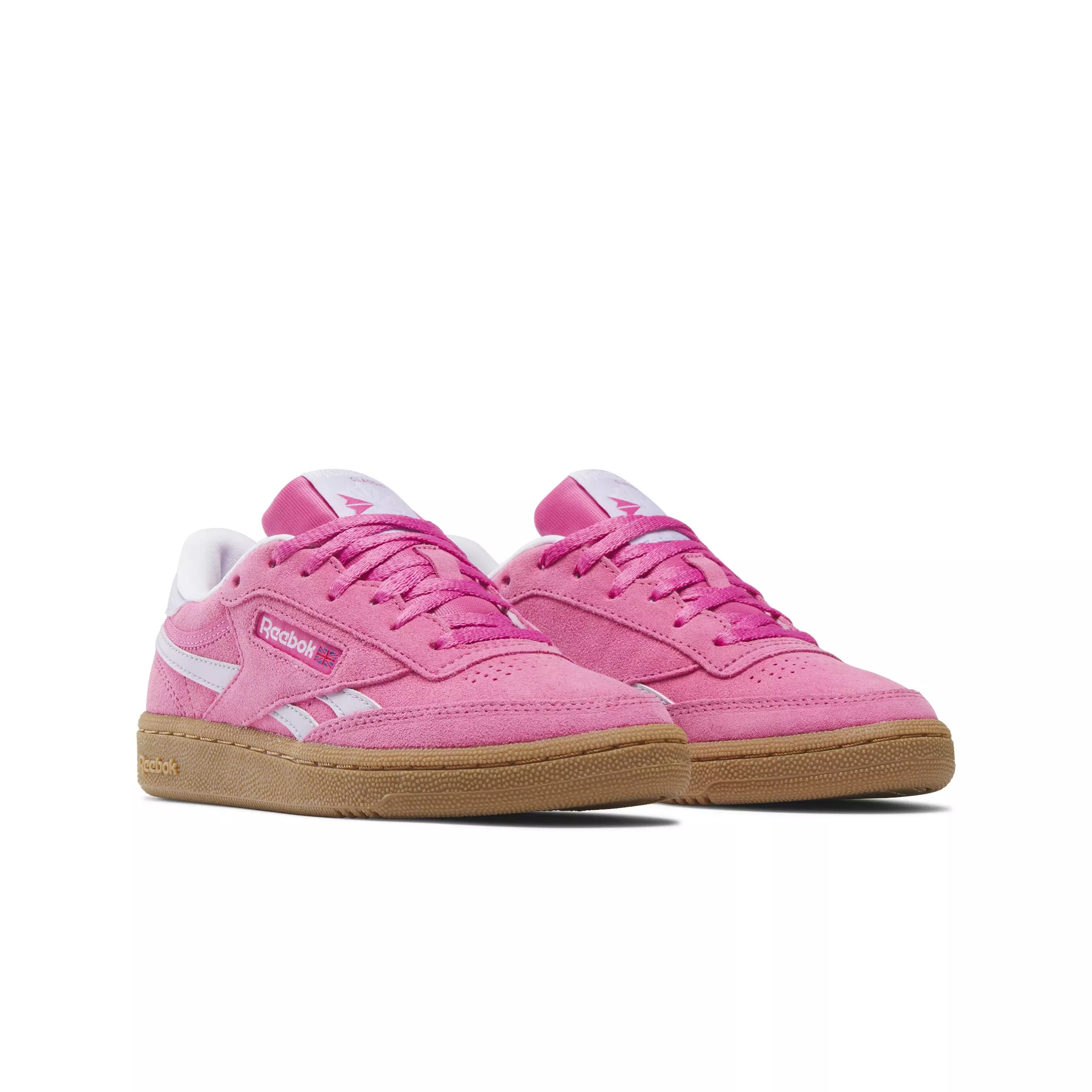 Reebok Club C Revenge "Pink/White/Gum" Grade School Girls' Shoe - PINK/WHITE/GUM