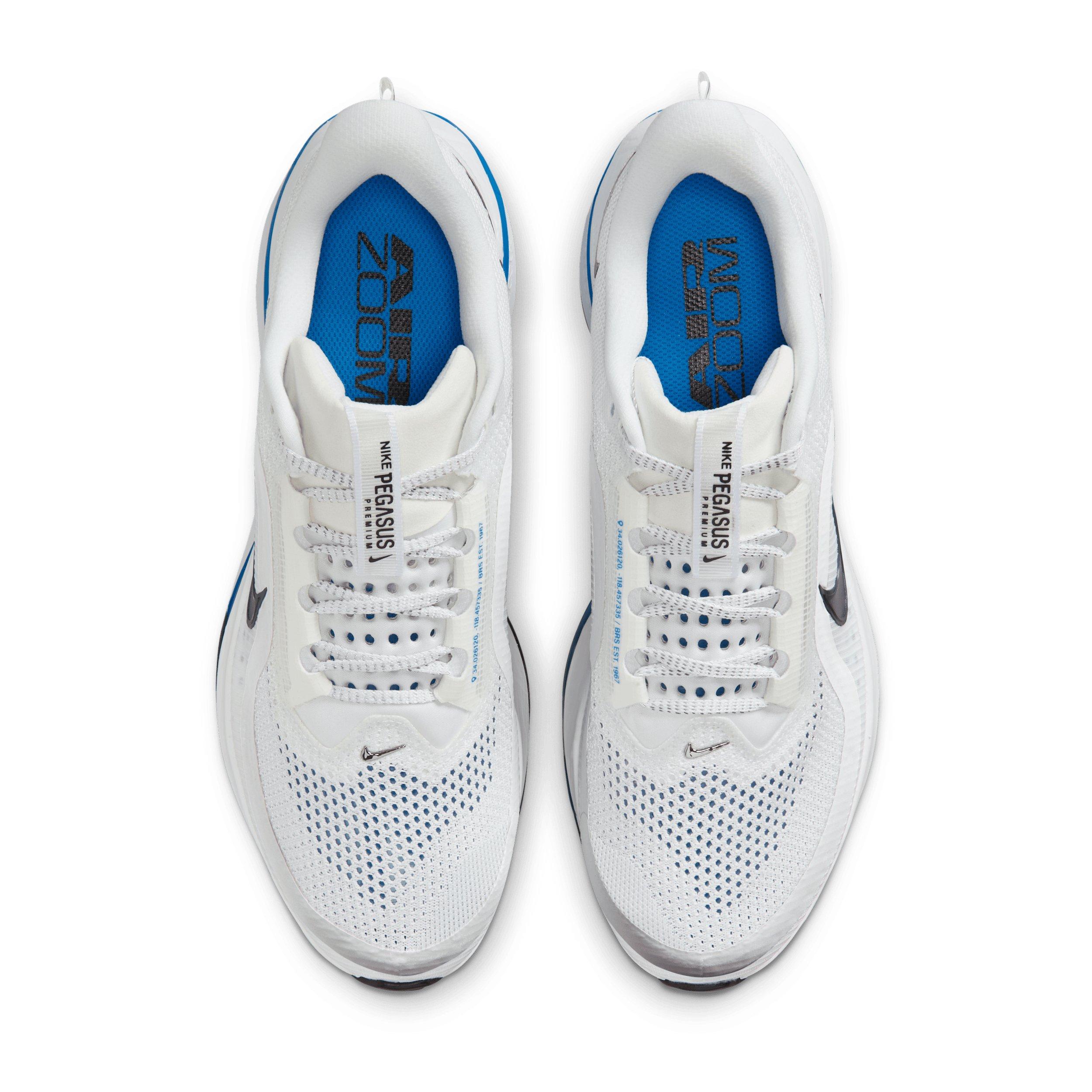 Nike Pegasus Premium "White/Photo Blue/Pure Platinum/Black" Men's Running Shoe - WHITE/BLUE/PLATINUM/BLACK Thumbnail View 4
