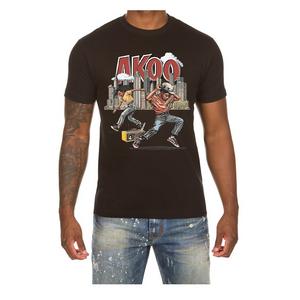 AKOO Men's Get Down Short Sleeve Tee - Black - BLACK
