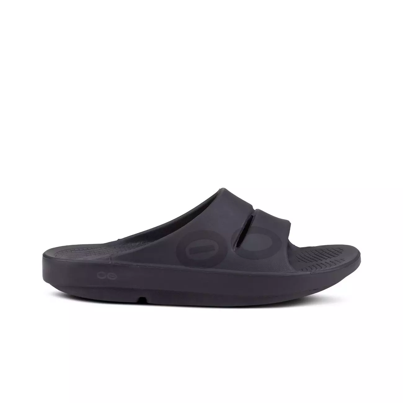 Oofos Ooahh Sport "Matte Black" Unisex Slide - BLACK