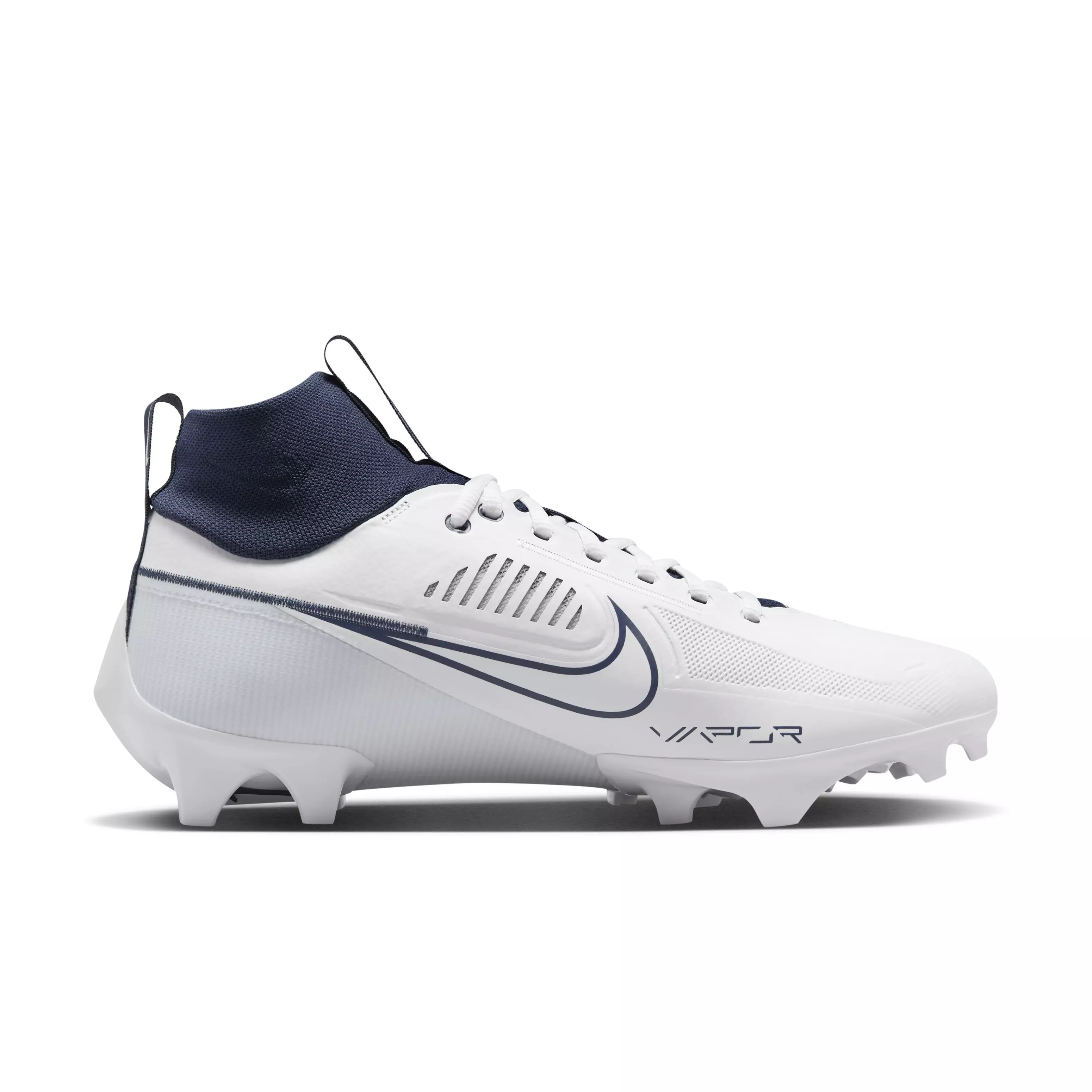 Nike Vapor Edge Pro 360 2 TB "White/Pure Platinum/College Navy" Men's Football Cleat - WHITE/PLATINUM/NAVY