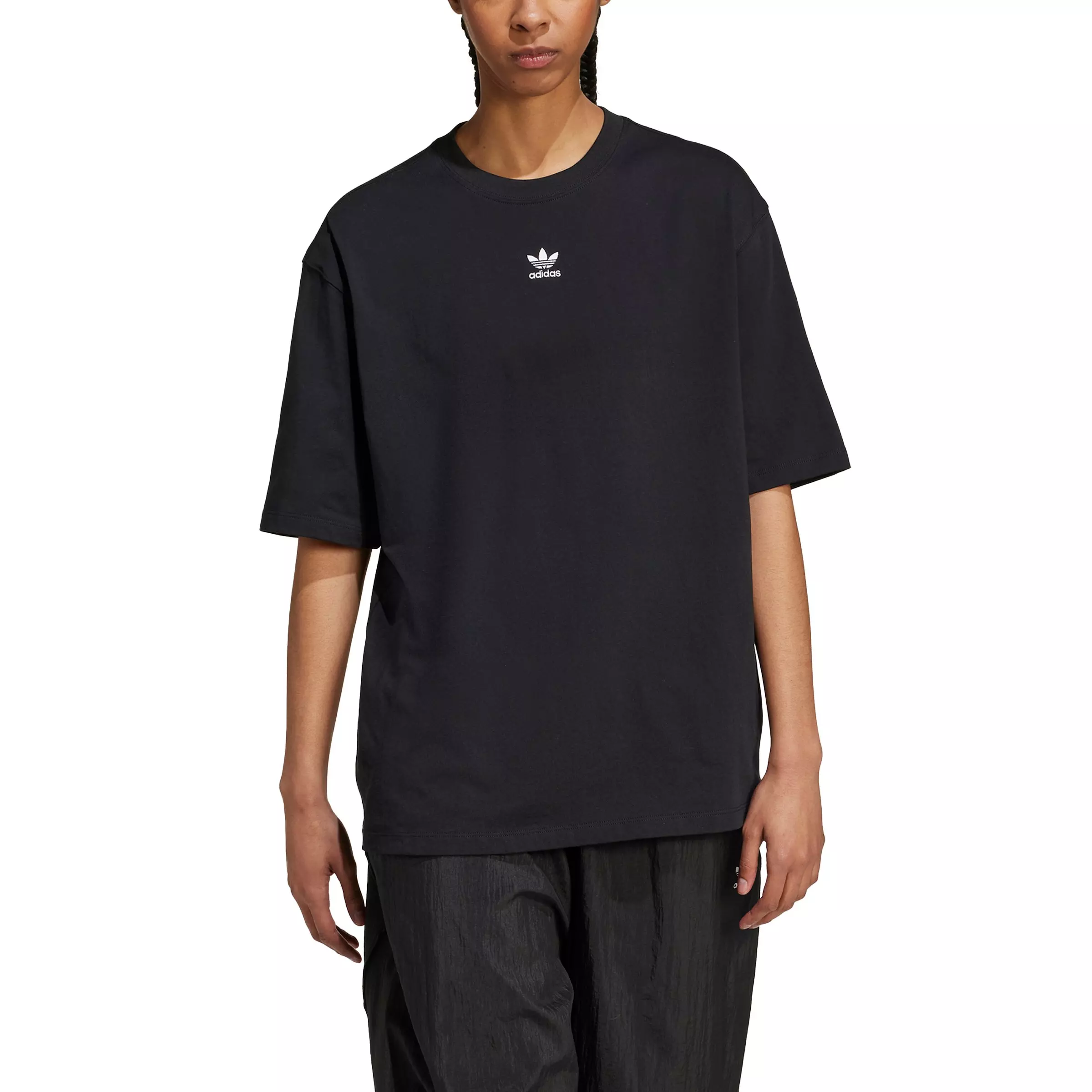 adidas Originals Women's Essentials Boyfriend Loose Tee - Black - BLACK