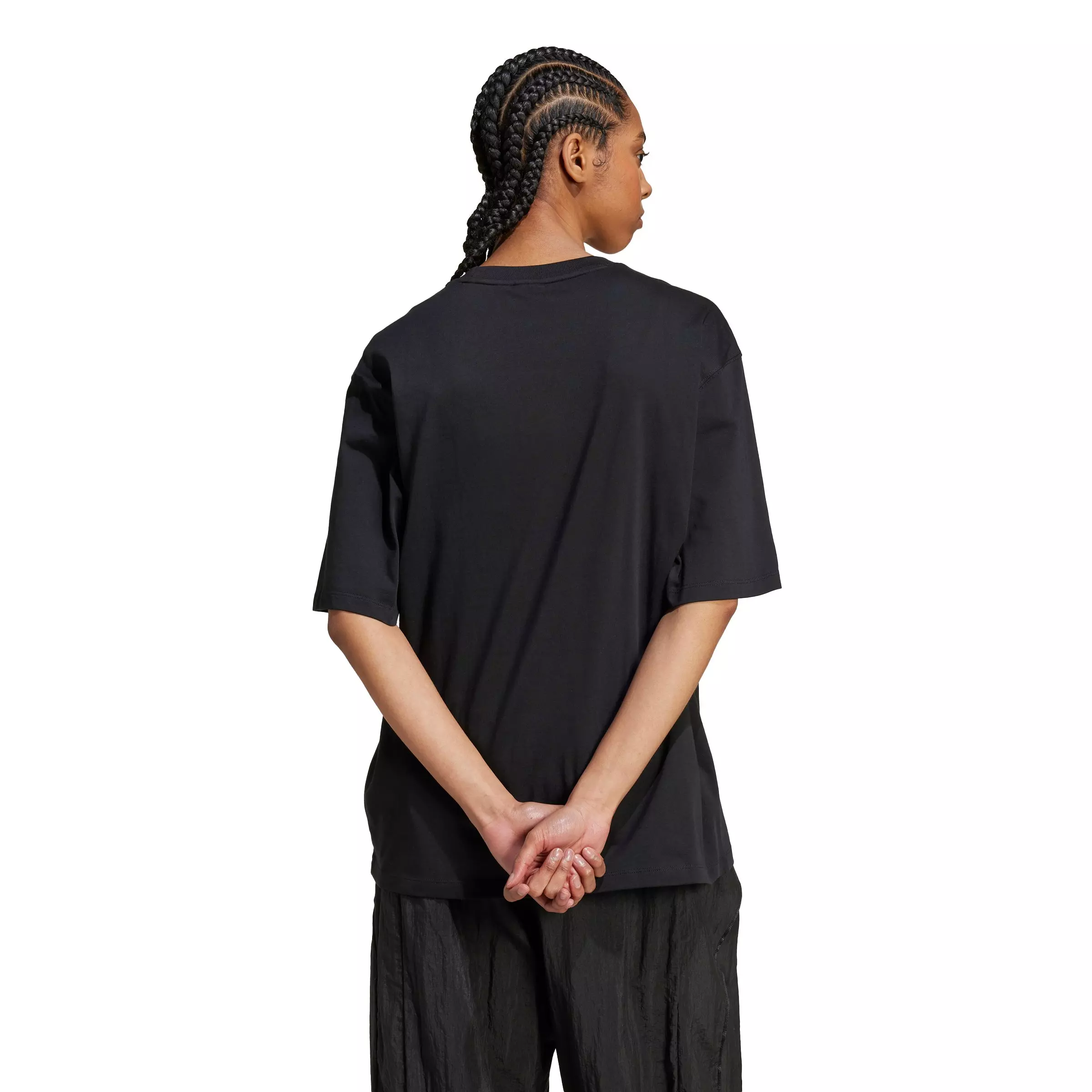 adidas Originals Women's Essentials Boyfriend Loose Tee - Black - BLACK