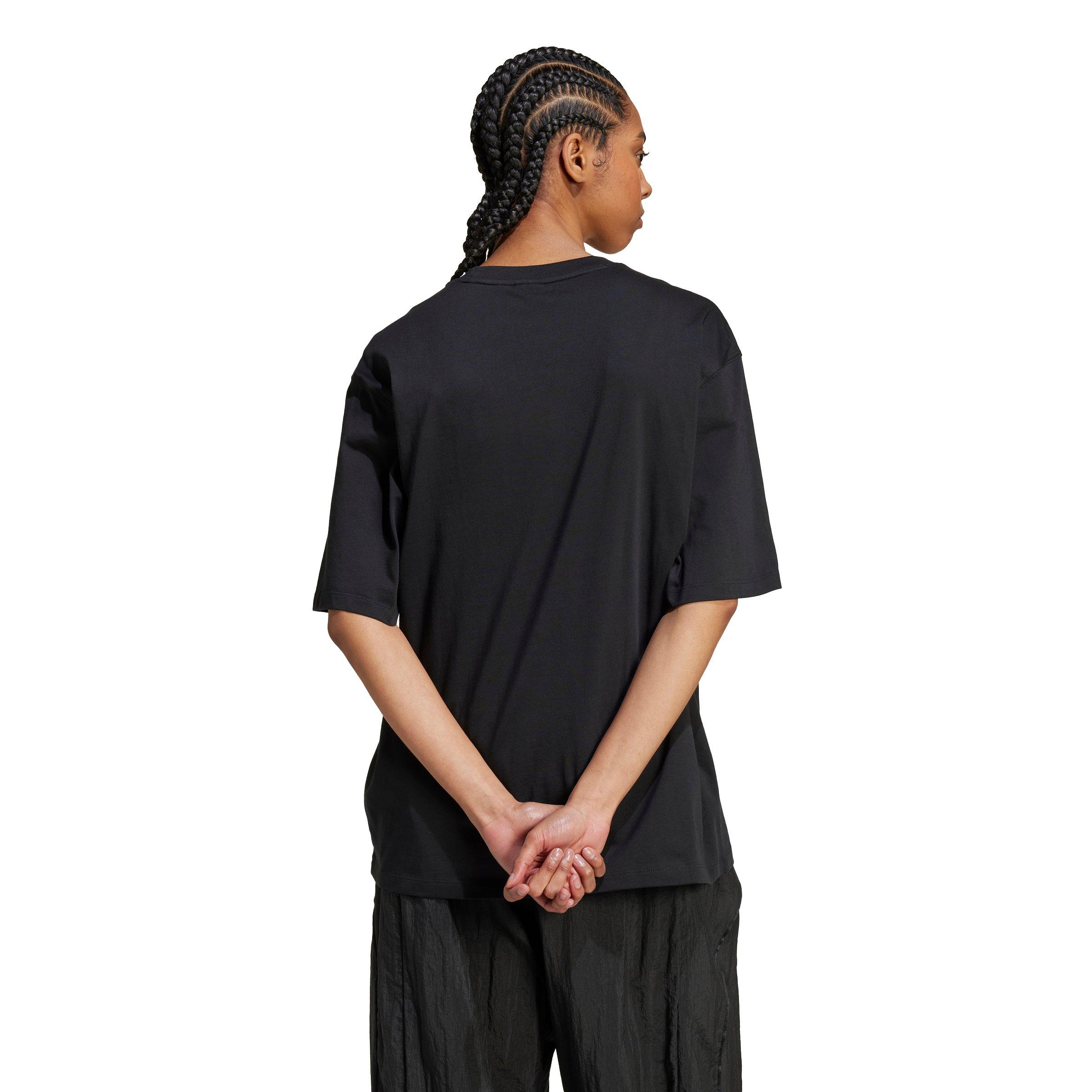 adidas Originals Women's Essentials Boyfriend Loose Tee -Black - BLACK Thumbnail View 2