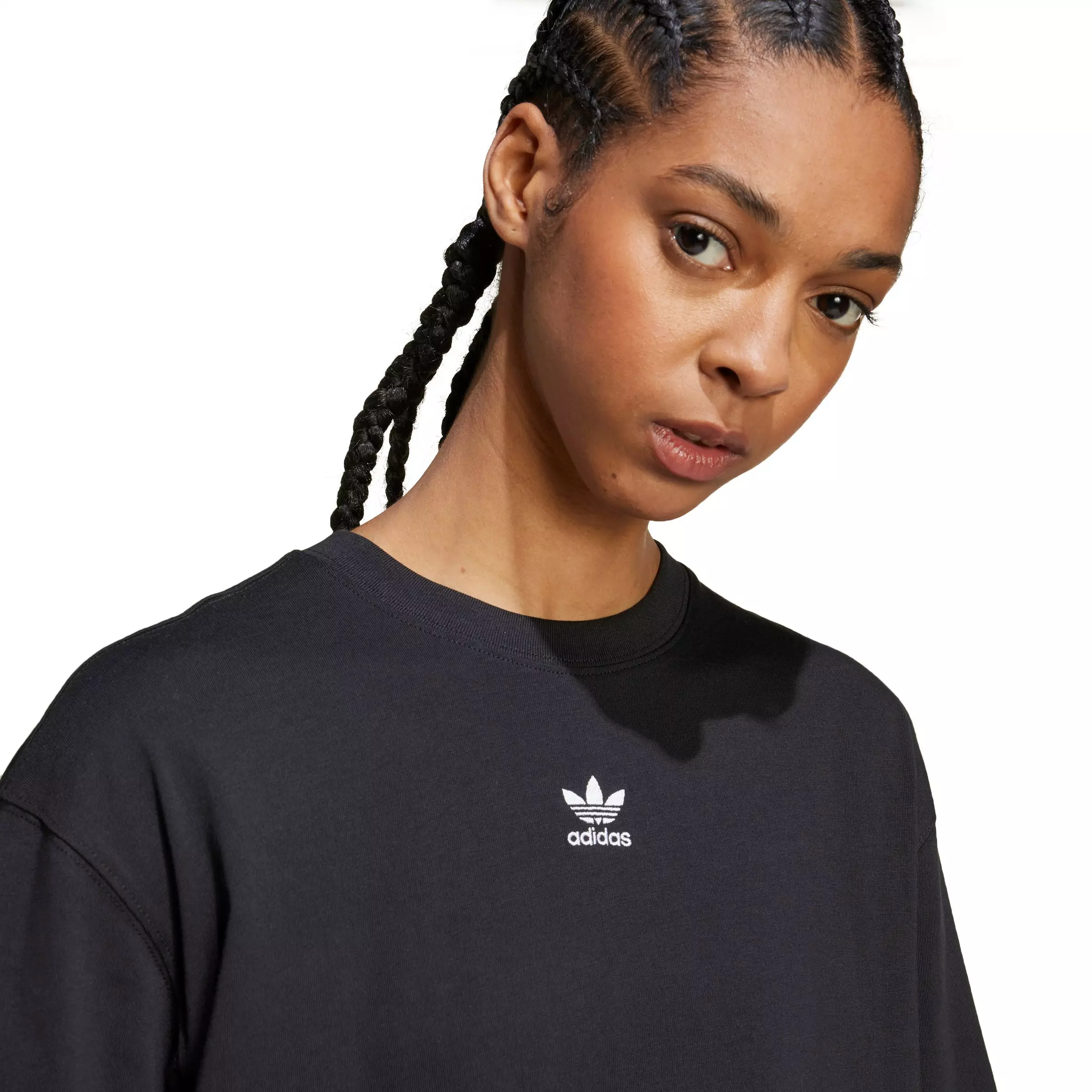 adidas Originals Women's Essentials Boyfriend Loose Tee - Black - BLACK