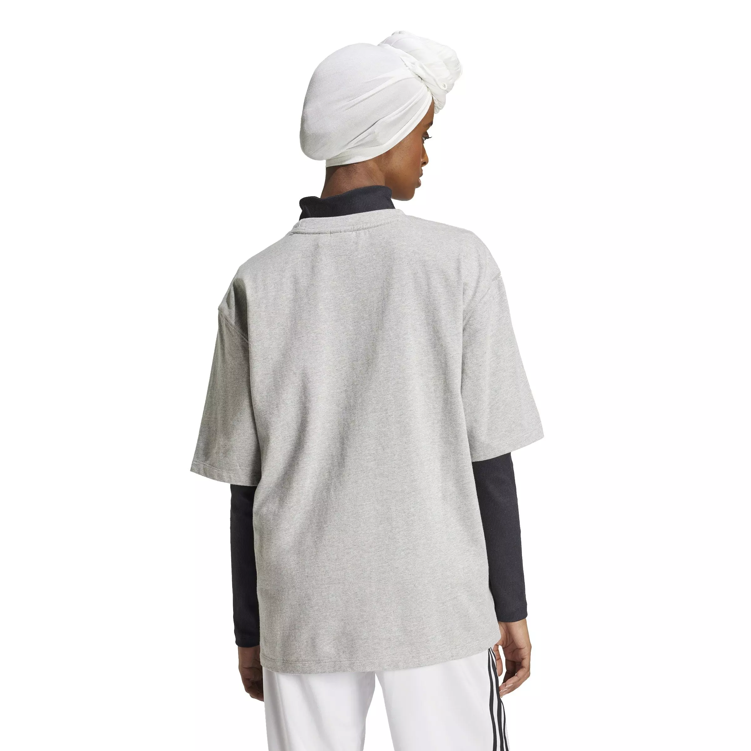 adidas Originals Women's Essentials Boyfriend Loose Tee - Grey - GREY