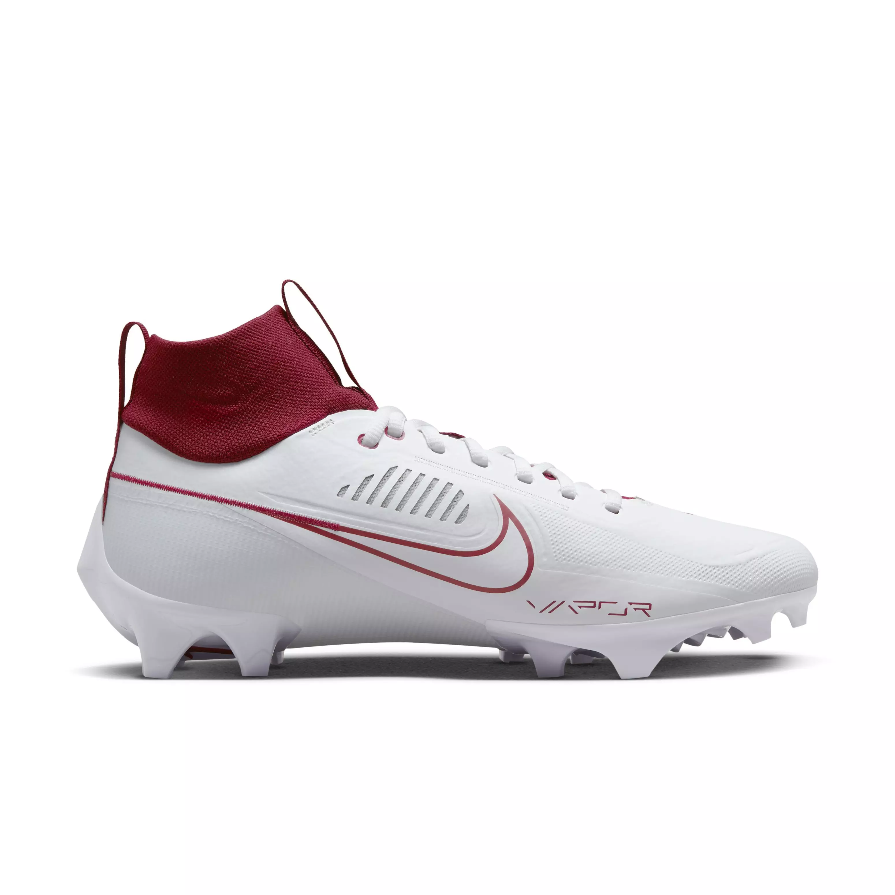 Nike Vapor Edge Pro 360 2 TB "White/Pure Platinum/Team Crimson" Men's Football Cleat - WHIE/PLATINUM/CRIMSON