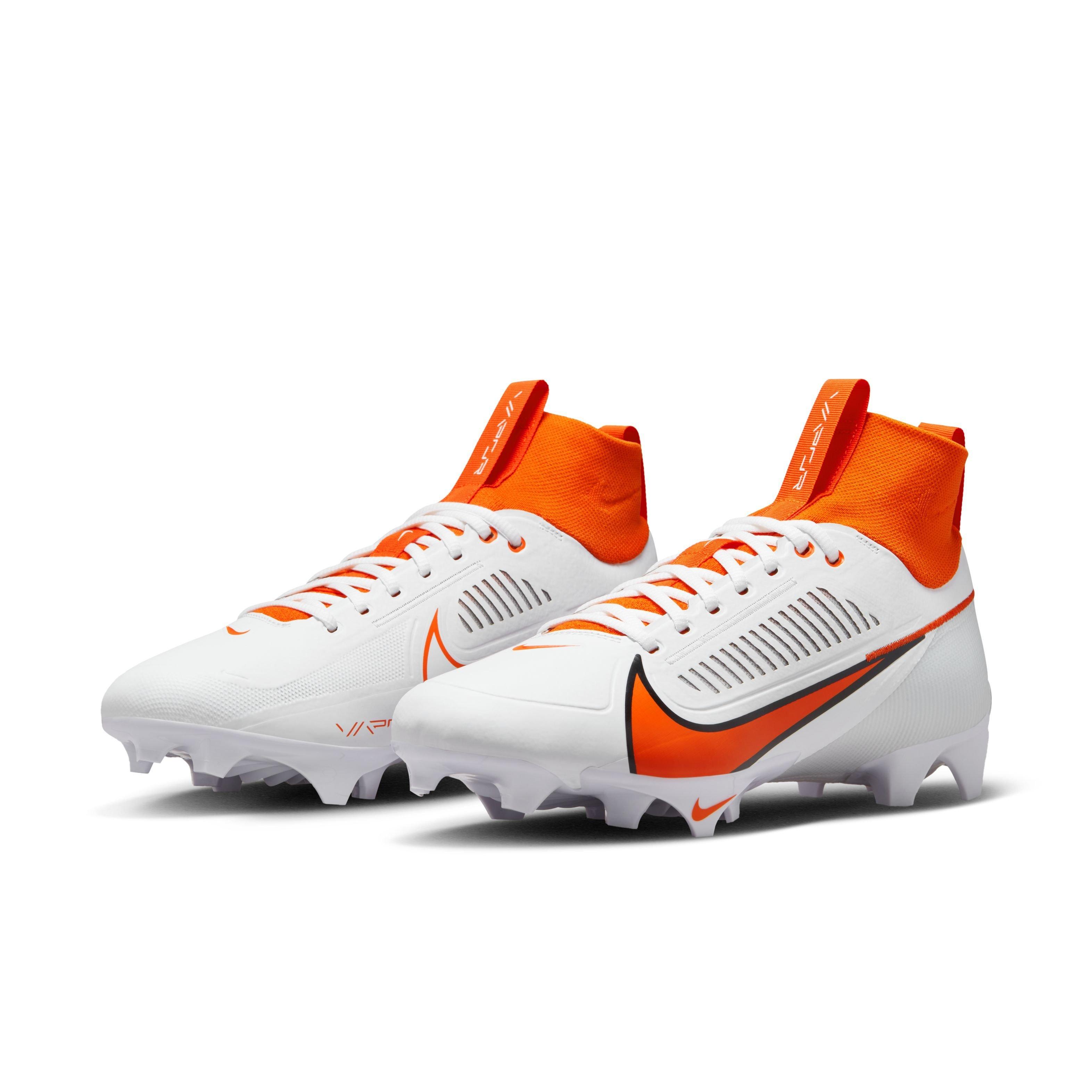 Orange and white nike football clearance cleats