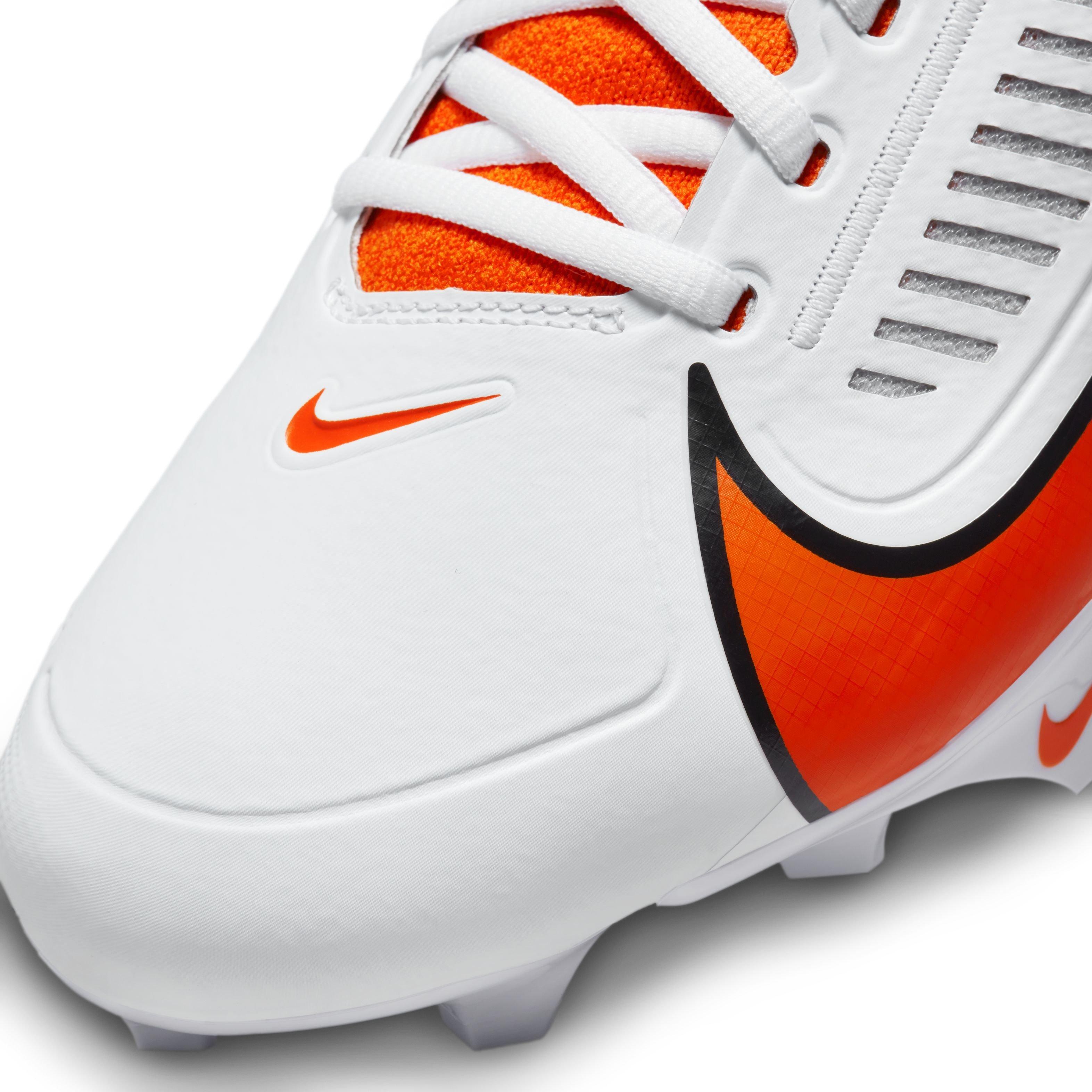 Nike Vapor Edge Pro 360 Football Cleats White Orange AO8277-104 Men's Size  9.5