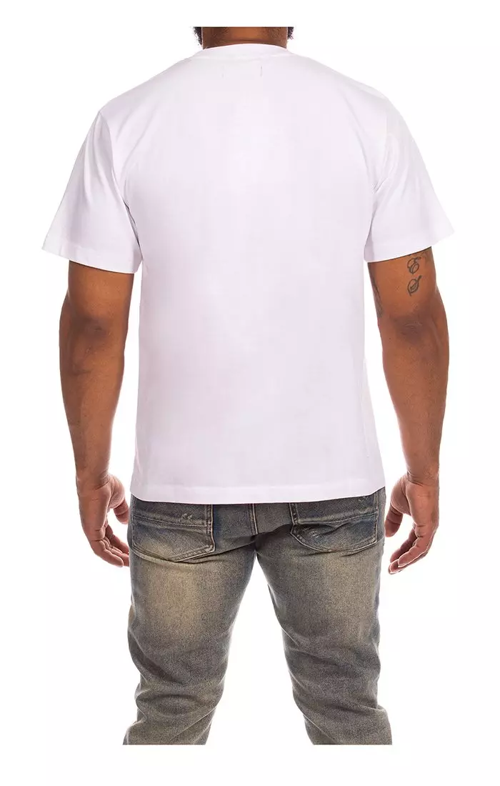AKOO Men's Royal Short Sleeve Knit Tee - White - WHITE