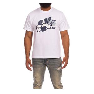 AKOO Men's Royal Short Sleeve Knit Tee - White - WHITE