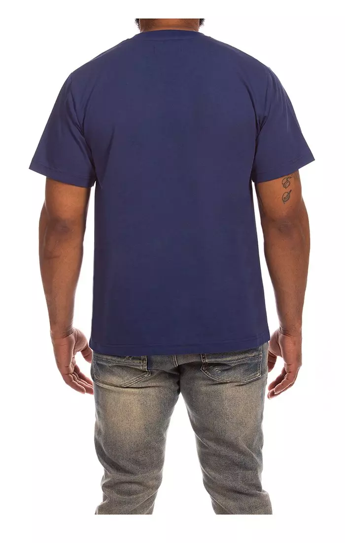 AKOO Men's Royal Short Sleeve Knit Tee - Navy - NAVY