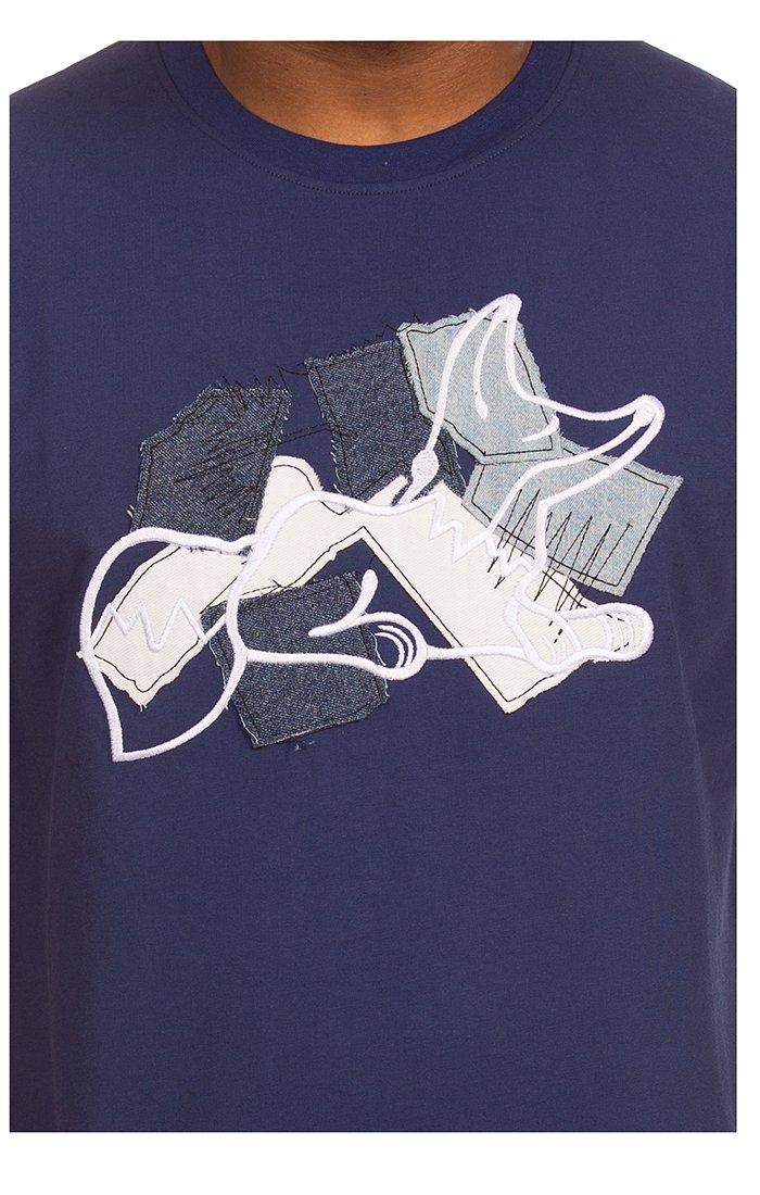 AKOO Men's Royal Short Sleeve Knit Tee - Navy - NAVY