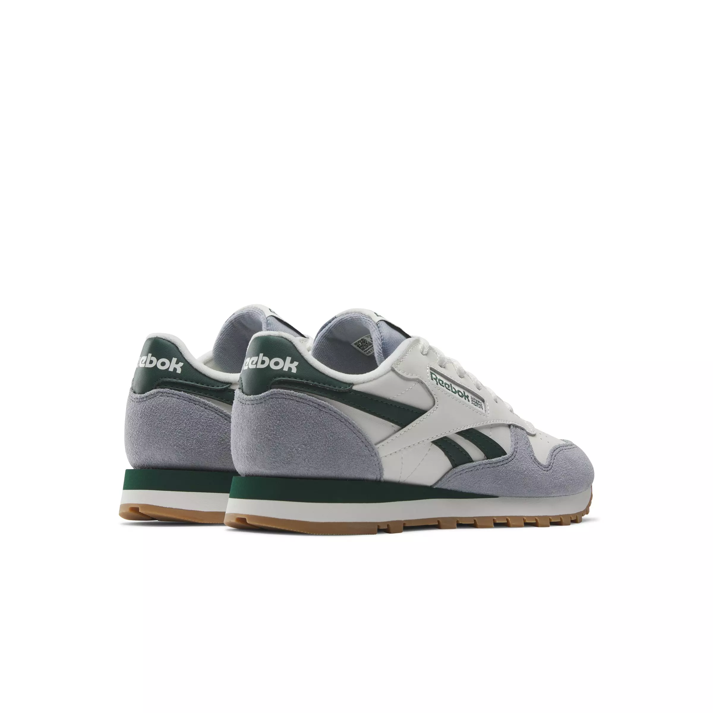 Reebok Classic Leather "Slate/Off White/Dark Green" Grade School Boys' Shoe - SLATE/OFF WHITE/DK GREEN