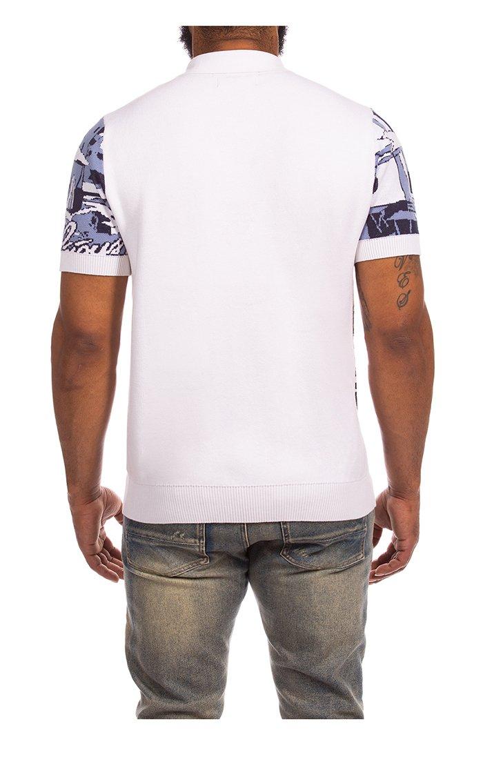 AKOO Men's INTL Short Sleeve Polo - White - WHITE