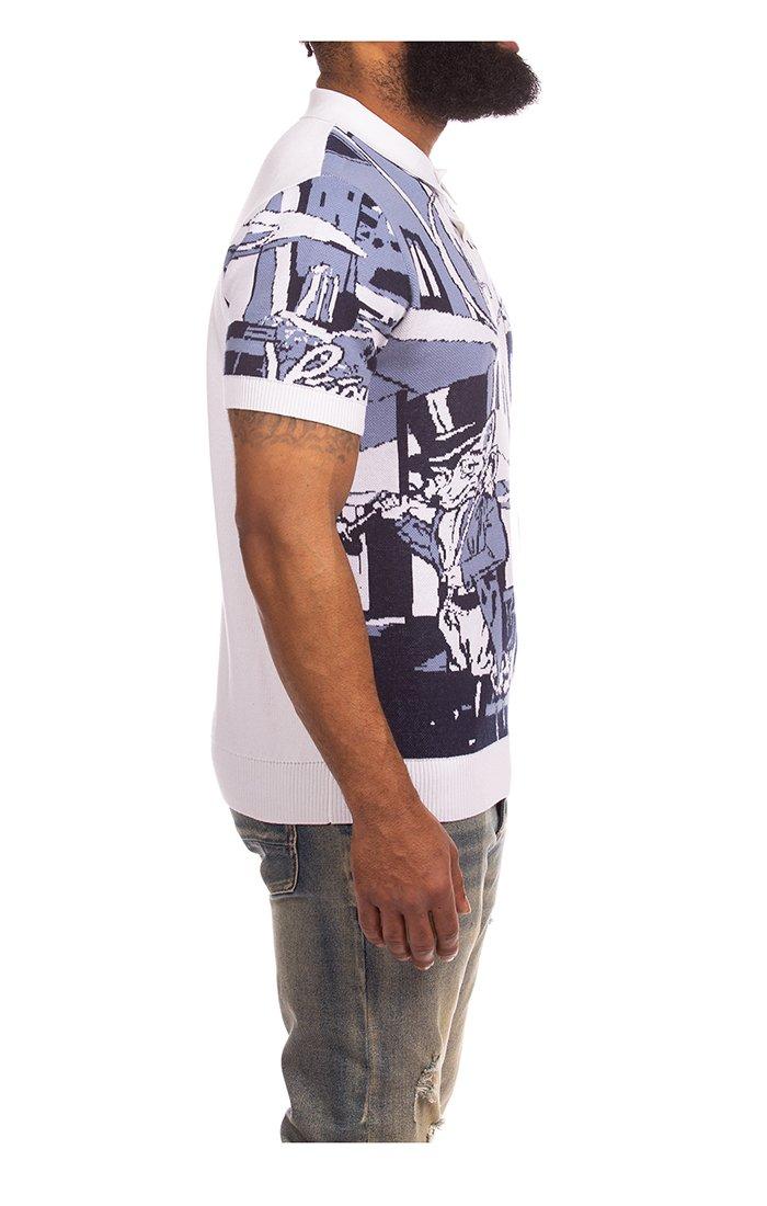 AKOO Men's INTL Short Sleeve Polo - White - WHITE
