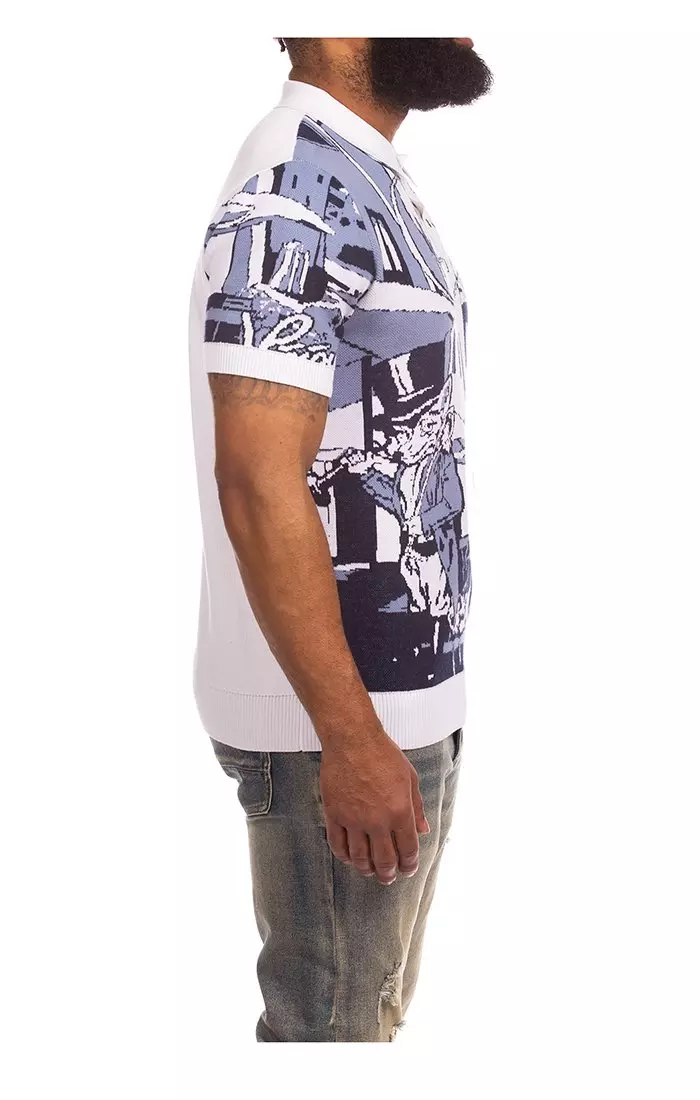 AKOO Men's INTL Short Sleeve Polo - White - WHITE