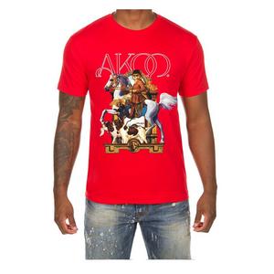 AKOO Men's Hunter Short Sleeve Knit Tee - Red - RED