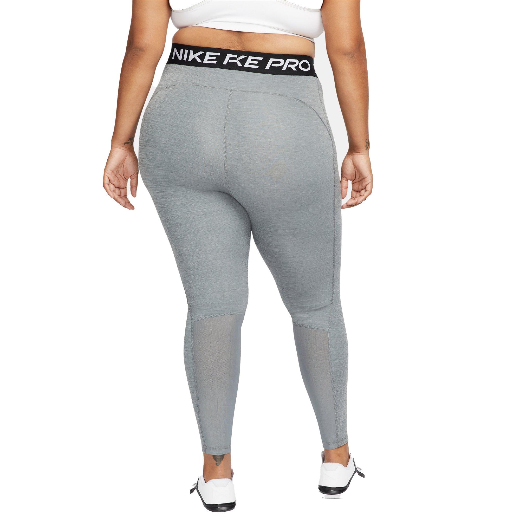 Nike Women's Pro Mid-rise Crop Leggings (plus Size) In Blue