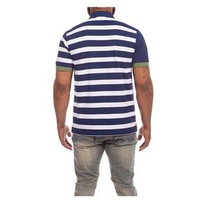 AKOO Men's Coppin Short Sleeve Polo - Blue/White - BLUE/WHITE