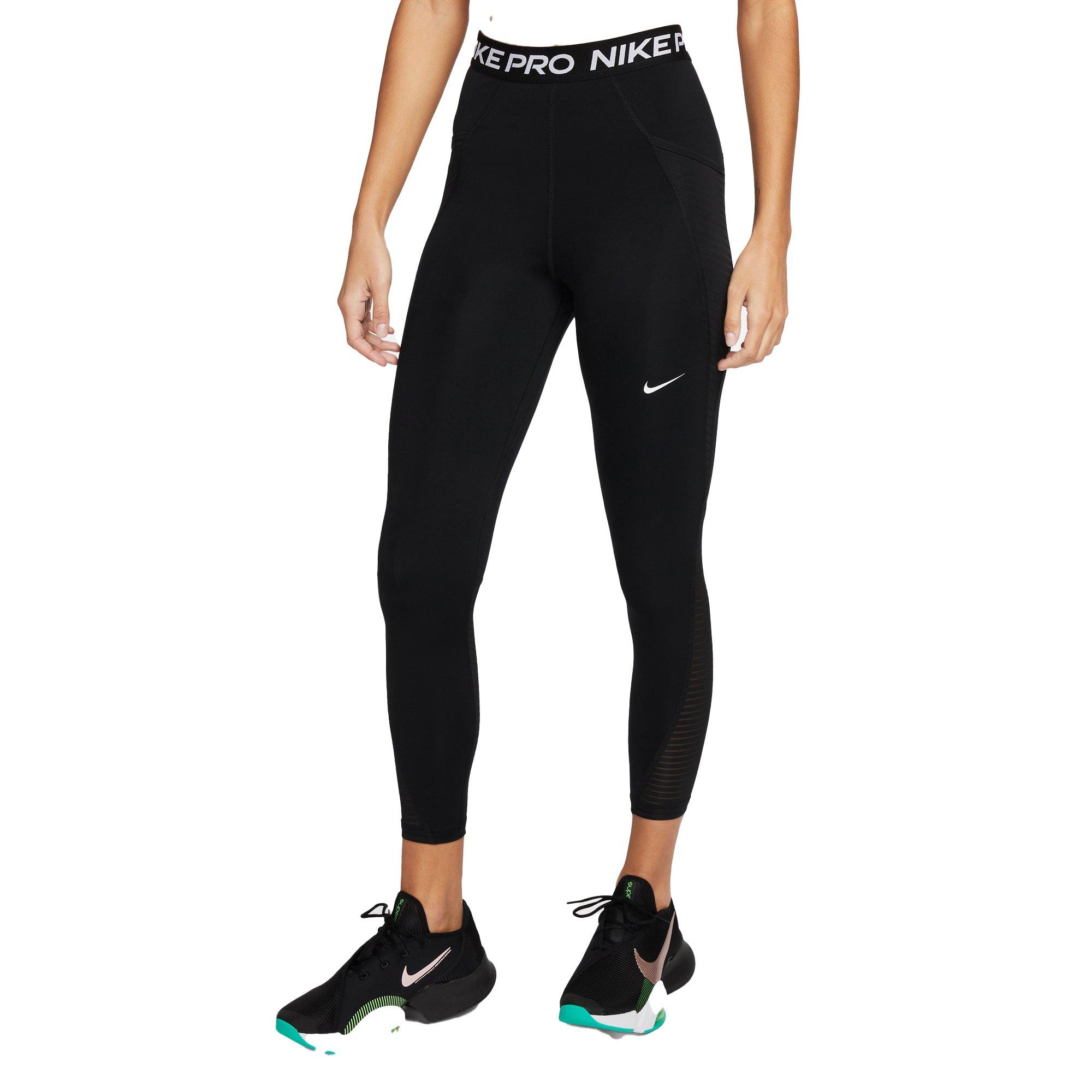 Women's leggings Nike Pro Dri-Fit Tight Hi Rise W - mystic hibiscus/black/white, Tennis Zone