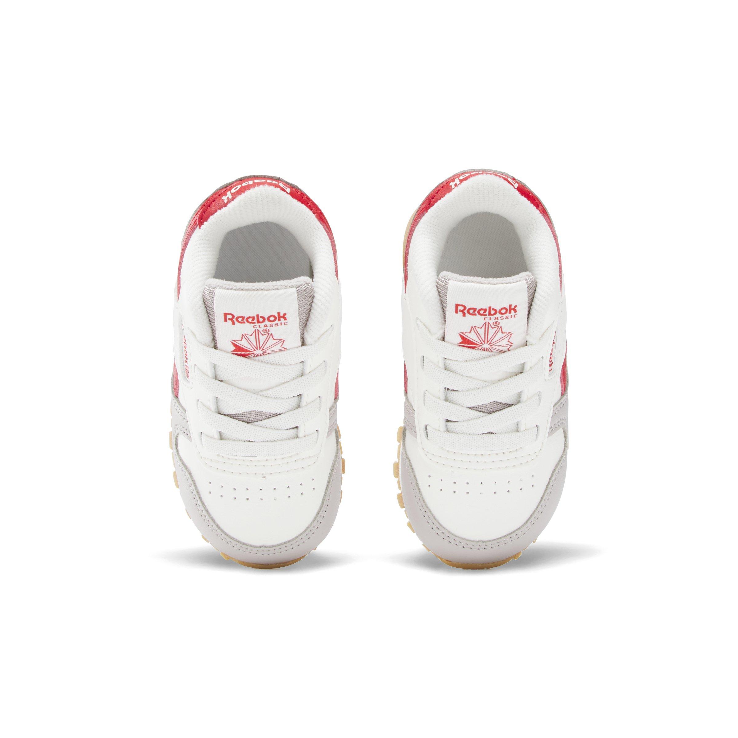 Reebok Classic Leather Infant Boys' "White/Grey/Red" Shoe