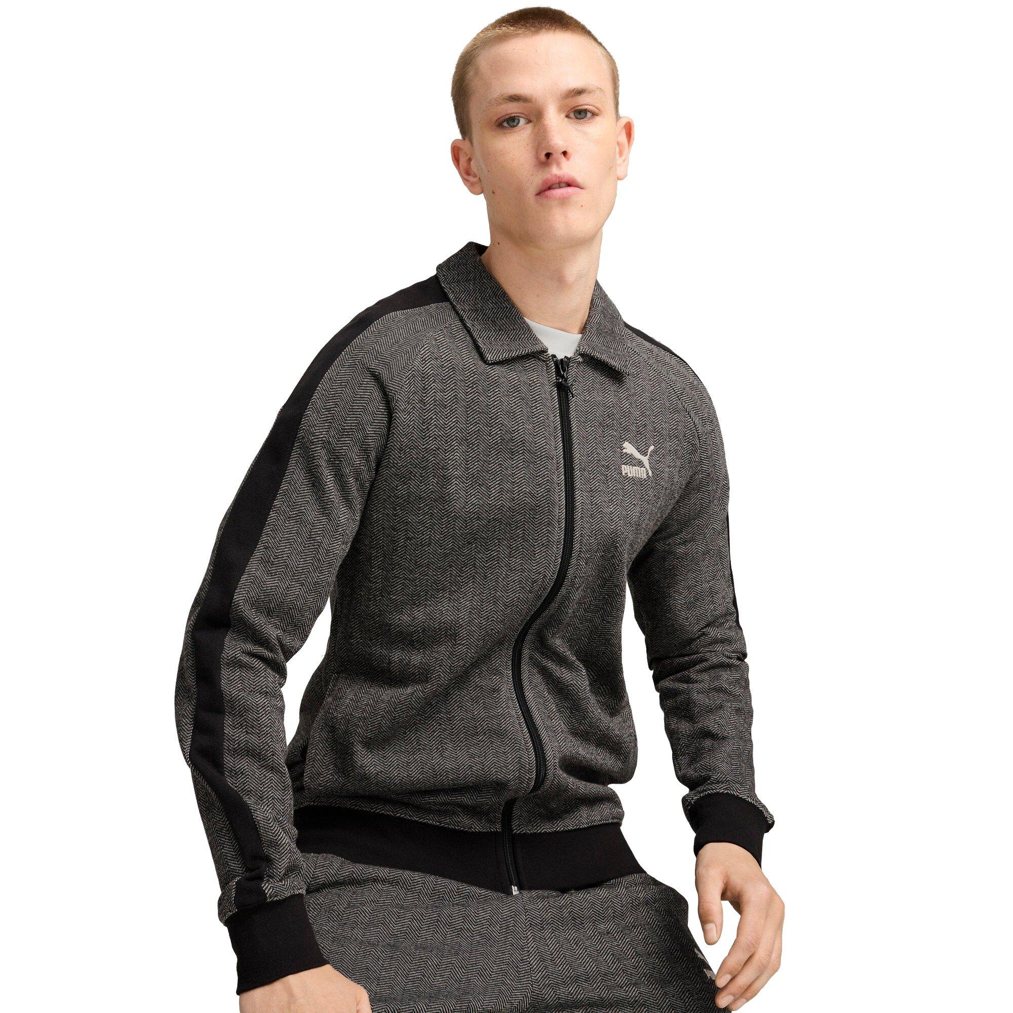 PUMA Men's T7 Track Jacket -Black/White - BLACK/WHITE Thumbnail View 1