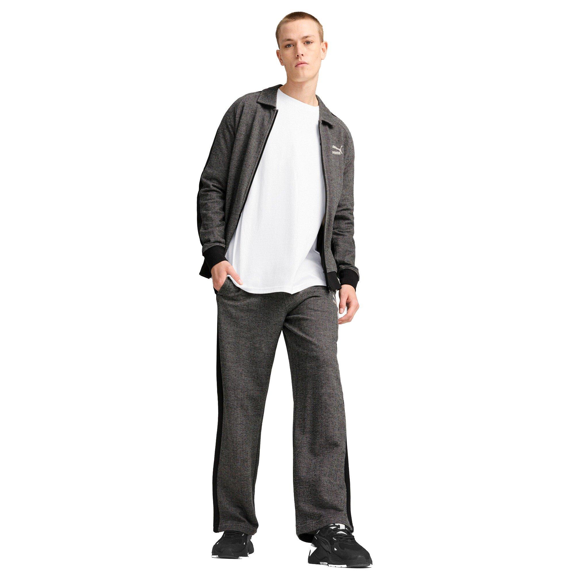 PUMA Men's T7 Track Jacket -Black/White - BLACK/WHITE Thumbnail View 5